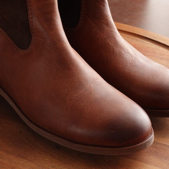 OluKai Boots WMS SZ 7 Brown Kaupili Short Leather Zip Ankle Southwest Casual NWT - Picture 5 of 16